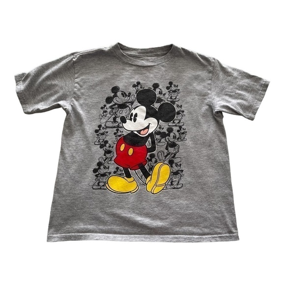 disney casual Red Mickey Mouse gray T-shirt Girls M (8) - Picture 3 of 9